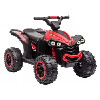 LEAN CARS elektrinis keturratis HL568 raudonas 6V baterija vaikams ATV su LED šviesomis ir muzika