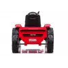 LEAN CARS Electric Ride-On Tractor CH9959 Red with Trailer, LED Lights, Remote Control, Radio