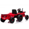 LEAN CARS Electric Ride-On Tractor CH9959 Red with Trailer, LED Lights, Remote Control, Radio