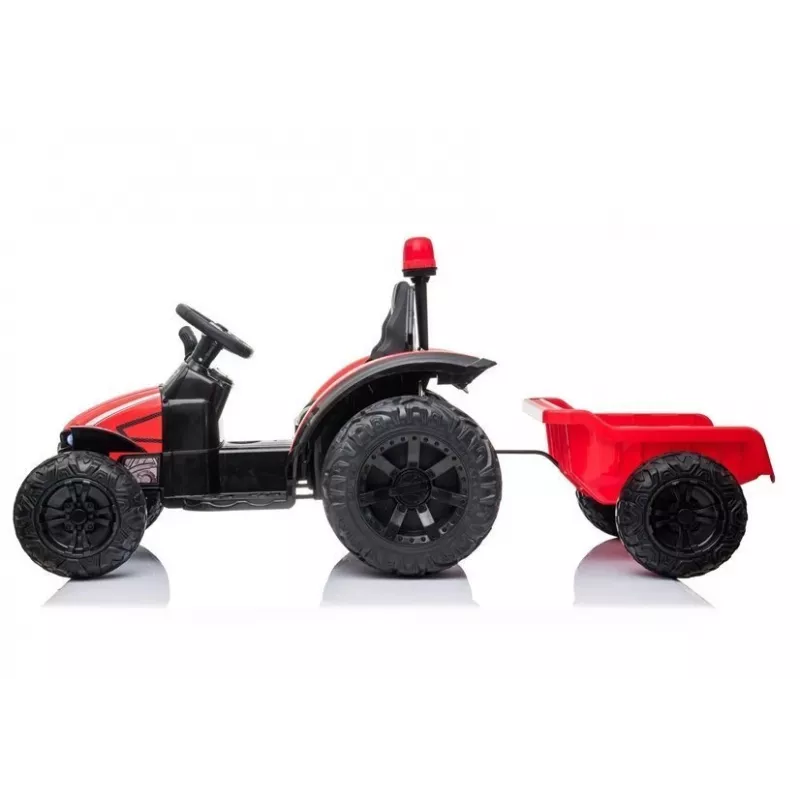 LEAN CARS Electric Ride On Tractor HZB-200 with Trailer Red