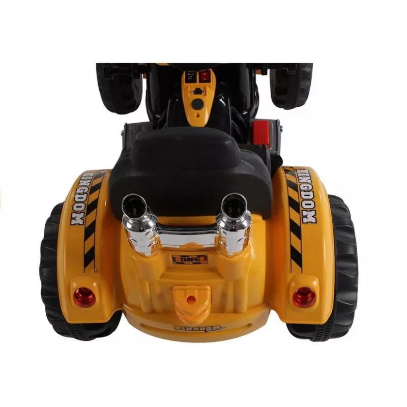 LEAN CARS Electric Ride On Tractor with Bucket Excavator Orange
