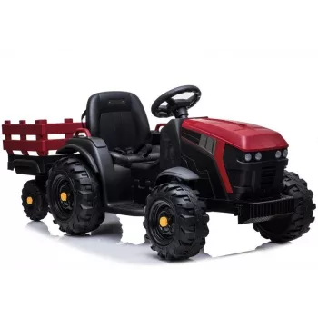 LEAN CARS Electric Ride On Tractor with Trailer BDM0925 Red