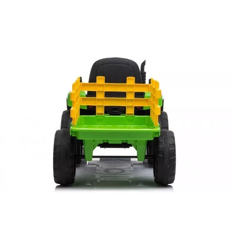 LEAN CARS Electric Ride-On Tractor with Trailer XMX611 LED Lights Green