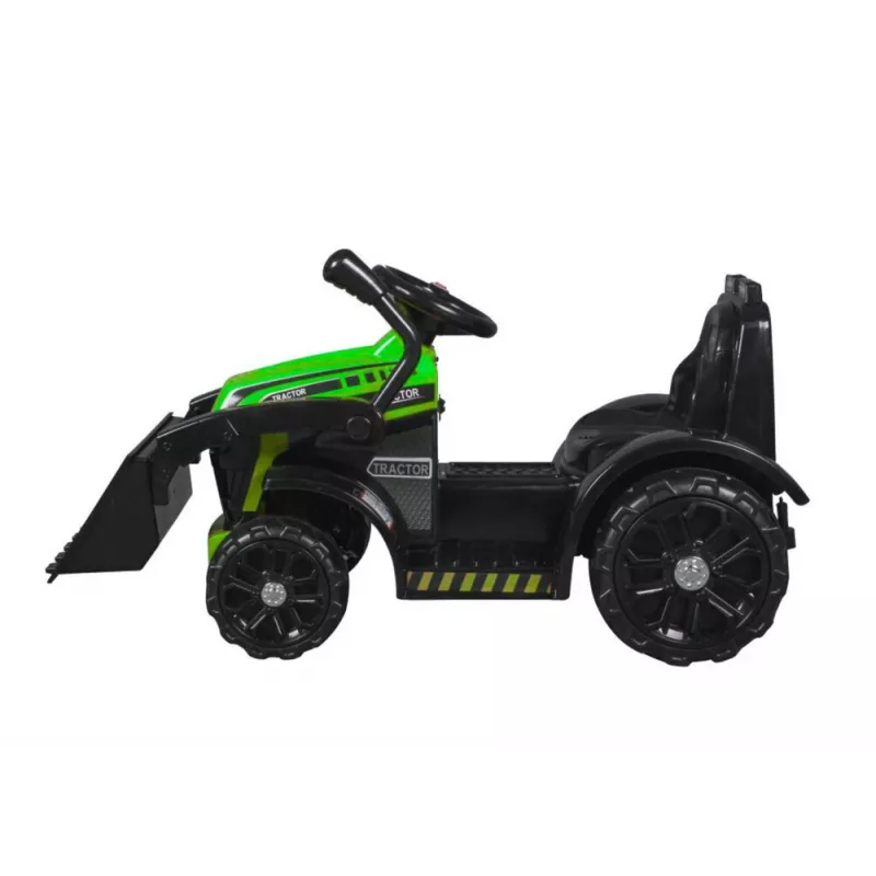 LEAN CARS Electric Ride On Tractor ZP1001B Green with Bucket Horn 15140