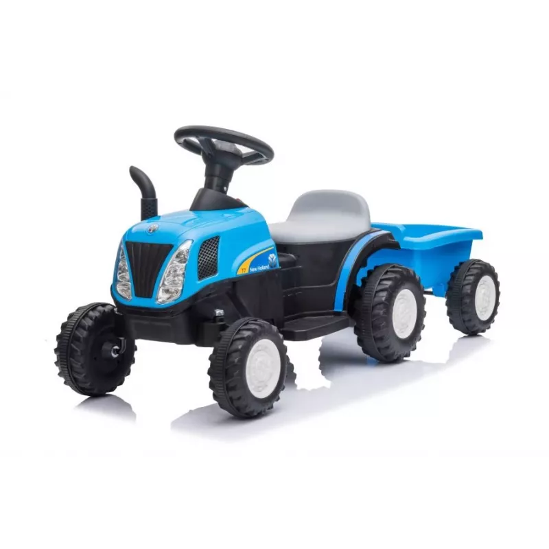 LEAN CARS elektrinis traktorius su priekaba A009 mėlynas - 12V važiuojamas, 2x35W, nuotolinis valdymas