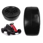 LEAN CARS priekinis ratas Gokart SX1968 - 220 mm EVA putų padanga, ABS ratlankis, juoda