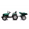 LEAN CARS HC-306 Battery Operated Tractor With Trailer Dark Green 24V