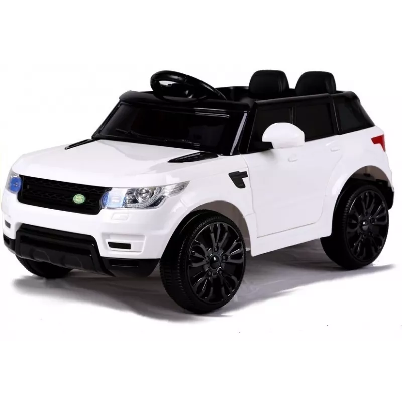 LEAN CARS HL1638 elektrinis važinėjamas automobilis vaikams - baltas, 12V akumuliatorinis, tėvų nuotolinio valdymo pultas, MP3, LED žibintai, EVA ratai