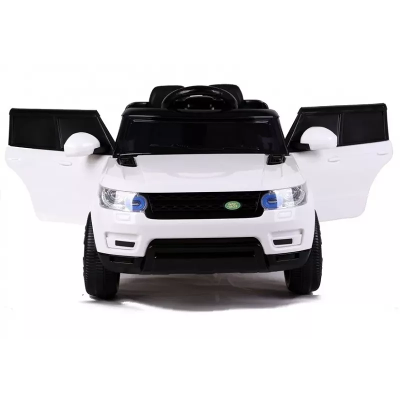 LEAN CARS HL1638 elektrinis važinėjamas automobilis vaikams - baltas, 12V akumuliatorinis, tėvų nuotolinio valdymo pultas, MP3, LED žibintai, EVA ratai