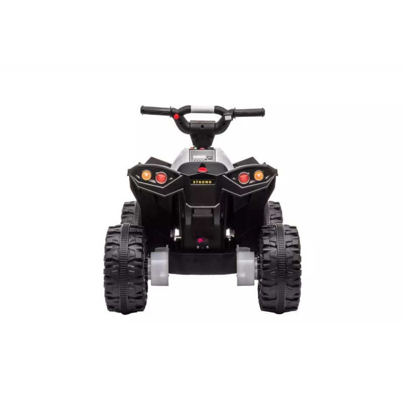 LEAN CARS HL568 baltas vaikiškas elektrinis keturratis motociklas – 12V 2x35W, EVA ratai, LED žibintai, MP3/USB/AUX (Modelis 13558)