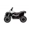LEAN CARS HL568 baltas vaikiškas elektrinis keturratis motociklas – 12V 2x35W, EVA ratai, LED žibintai, MP3/USB/AUX (Modelis 13558)