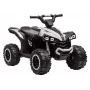 LEAN CARS HL568 baltas vaikiškas elektrinis keturratis motociklas – 12V 2x35W, EVA ratai, LED žibintai, MP3/USB/AUX (Modelis 13558)