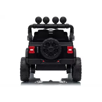 LEAN CARS Jeep Rubicon DK-JWR558 24V vaikiškas automobilis su akumuliatoriumi, juodas