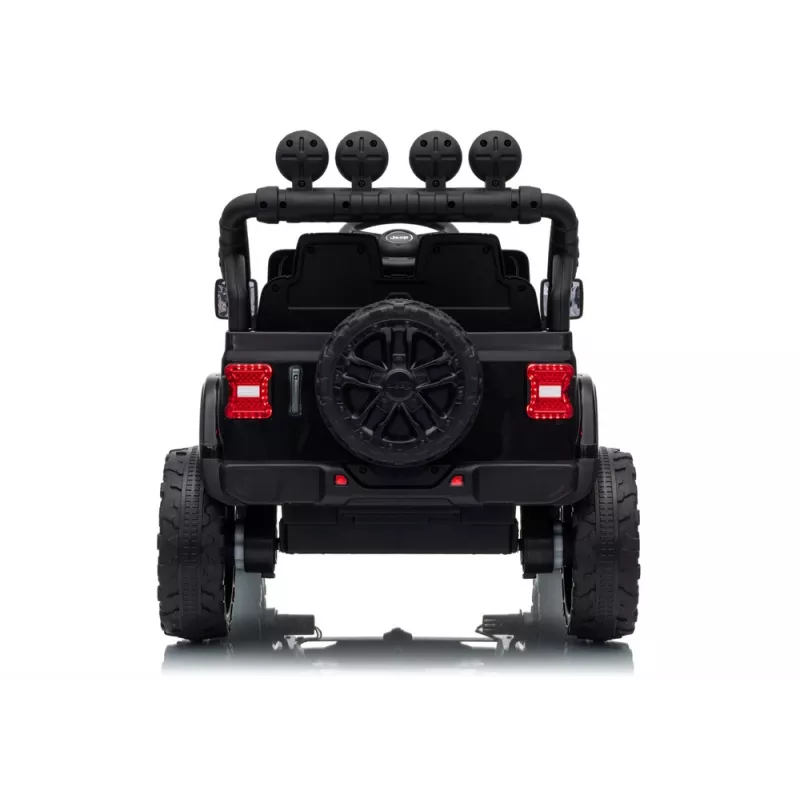LEAN CARS Jeep Rubicon DK-JWR558 24V vaikiškas automobilis su akumuliatoriumi, juodas