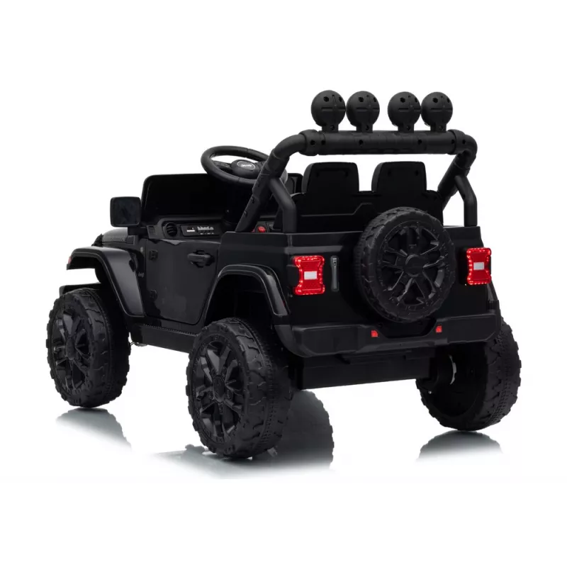 LEAN CARS Jeep Rubicon DK-JWR558 24V vaikiškas automobilis su akumuliatoriumi, juodas