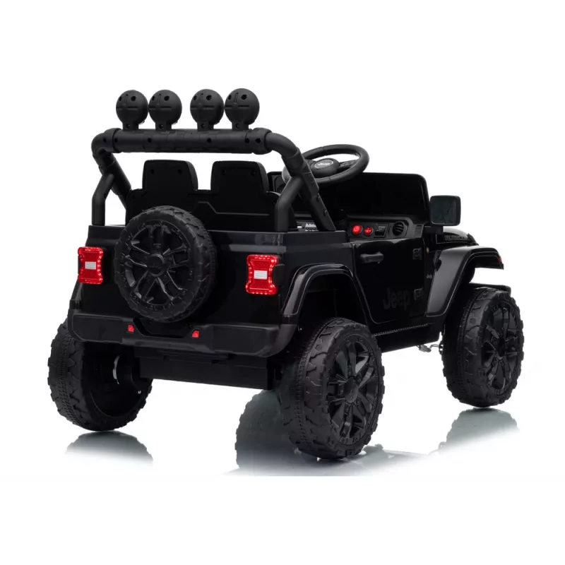 LEAN CARS Jeep Rubicon DK-JWR558 24V vaikiškas automobilis su akumuliatoriumi, juodas