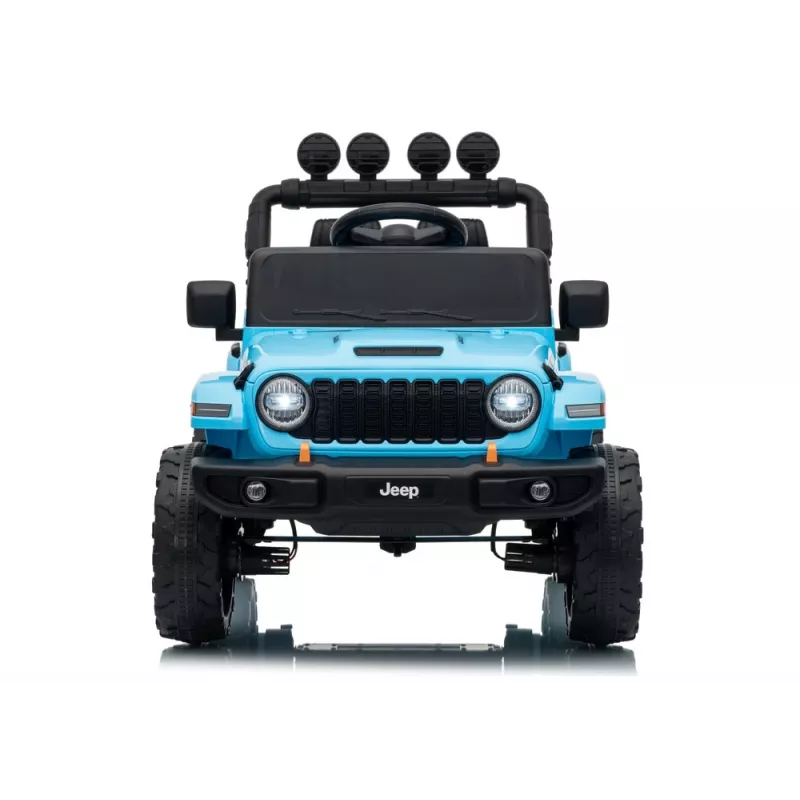 LEAN CARS Jeep Rubicon DK-JWR558 24V Šviesiai mėlynas elektrinis automobilis su nuotolinio valdymo pultu tėvams