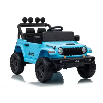 LEAN CARS Jeep Rubicon DK-JWR558 24V Šviesiai mėlynas elektrinis automobilis su nuotolinio valdymo pultu tėvams