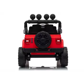 LEAN CARS Jeep Rubicon DK-JWR558 24V raudonas akumuliatorinis automobilis