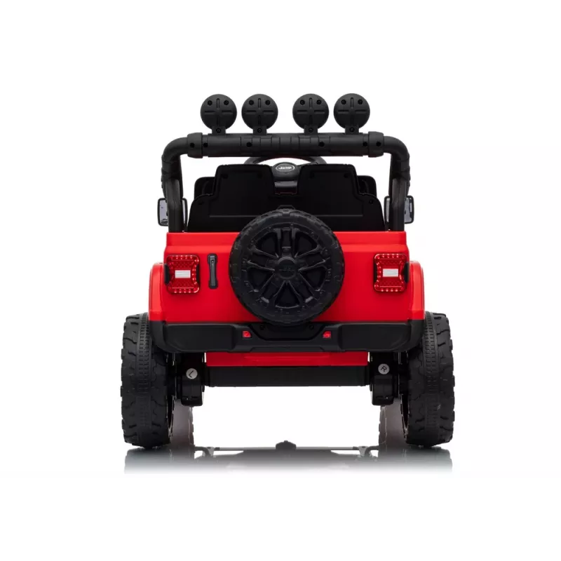 LEAN CARS Jeep Rubicon DK-JWR558 24V raudonas akumuliatorinis automobilis
