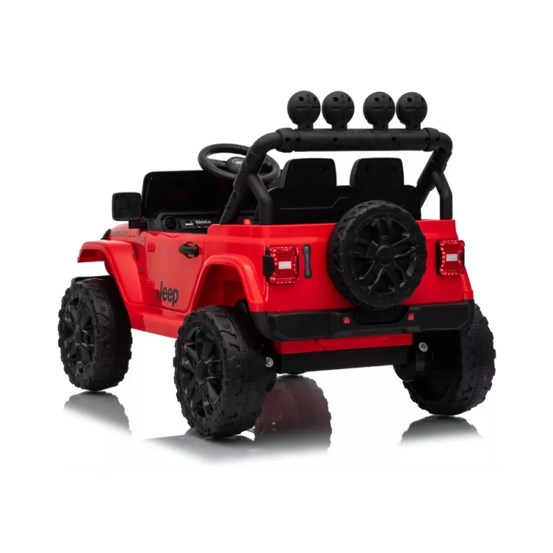LEAN CARS Jeep Rubicon DK-JWR558 24V raudonas akumuliatorinis automobilis