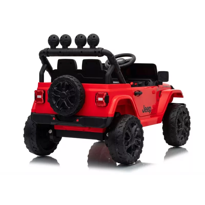 LEAN CARS Jeep Rubicon DK-JWR558 24V raudonas akumuliatorinis automobilis