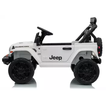LEAN CARS Jeep Rubicon DK-JWR558 24V baltas akumuliatorinis važinėjamas automobilis vaikams