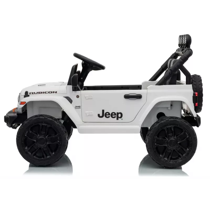 LEAN CARS Jeep Rubicon DK-JWR558 24V baltas akumuliatorinis važinėjamas automobilis vaikams