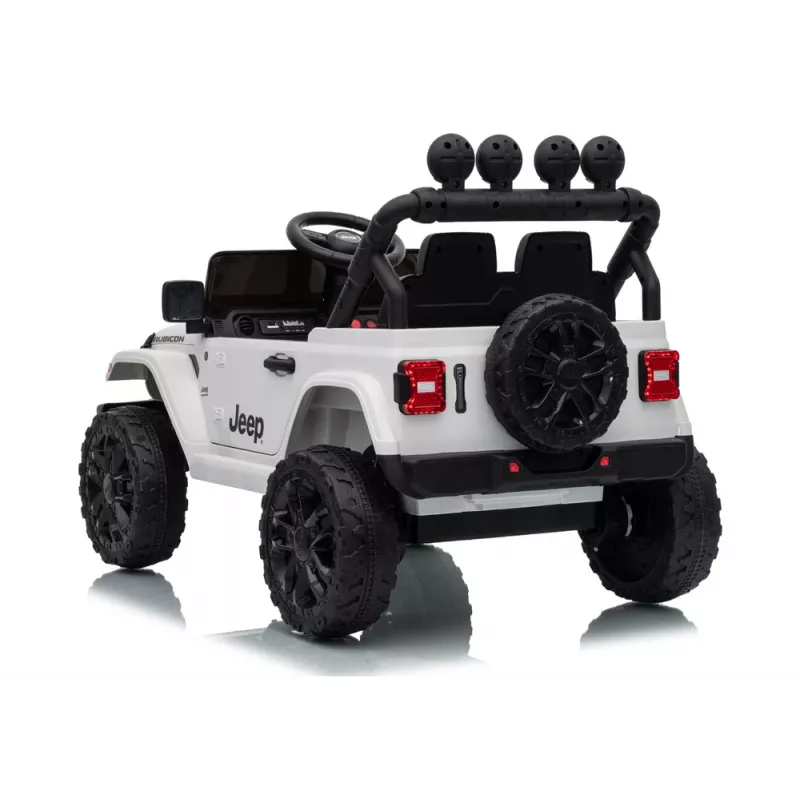 LEAN CARS Jeep Rubicon DK-JWR558 24V baltas akumuliatorinis važinėjamas automobilis vaikams