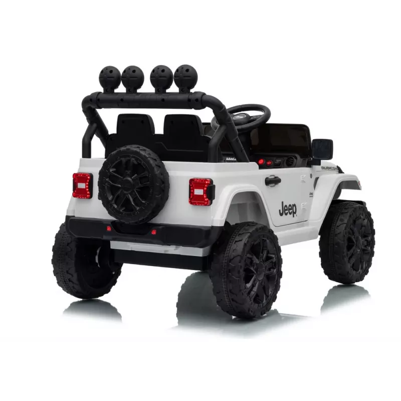 LEAN CARS Jeep Rubicon DK-JWR558 24V baltas akumuliatorinis važinėjamas automobilis vaikams