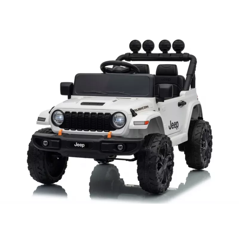 LEAN CARS Jeep Rubicon DK-JWR558 24V baltas akumuliatorinis važinėjamas automobilis vaikams