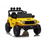 LEAN CARS Jeep Rubicon DK-JWR558 24V Geltonas Baterija varoma važinėjama transporto priemonė su nuotolinio valdymo pulteliu