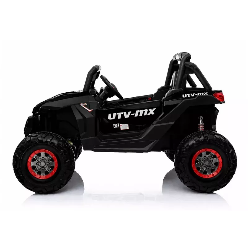 LEAN CARS Jeep XMX603 elektrinis vaikiškas automobilis - juodas su MP4