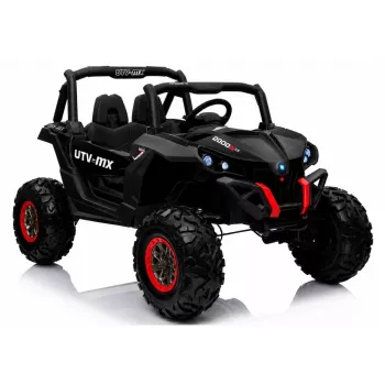 LEAN CARS Jeep XMX603 elektrinis vaikiškas automobilis - juodas su MP4