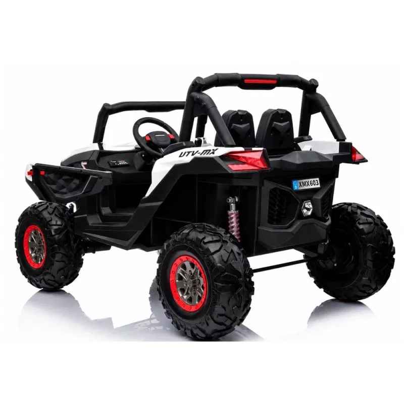LEAN CARS Jeep XMX603 elektrinis vaikiškas automobilis - baltas su MP4