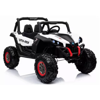 LEAN CARS Jeep XMX603 elektrinis vaikiškas automobilis - baltas su MP4