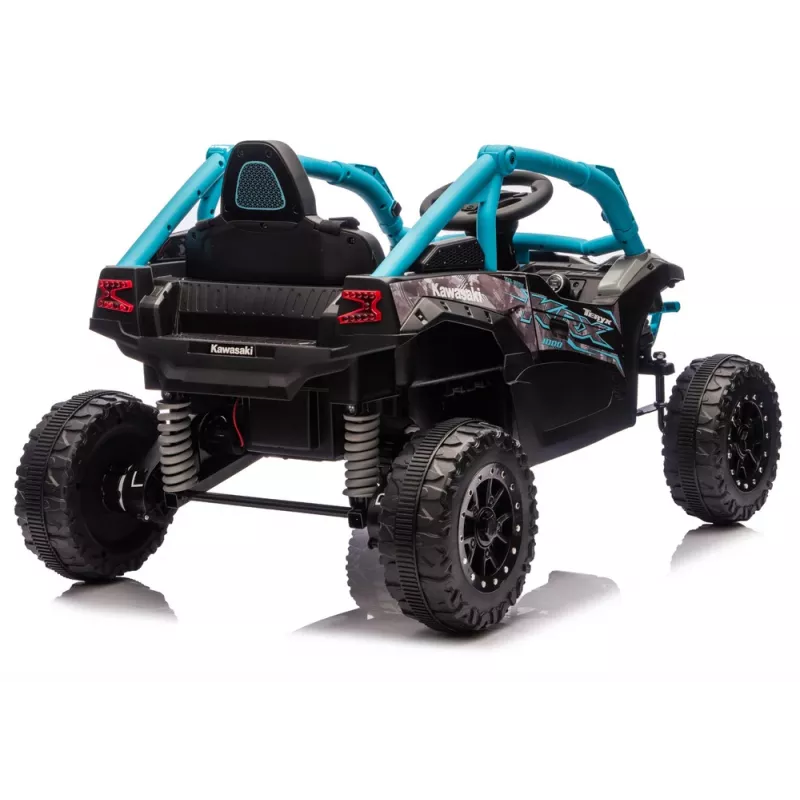 LEAN CARS Kawasaki JS330 24V 5Ah Black and Blue Battery Car