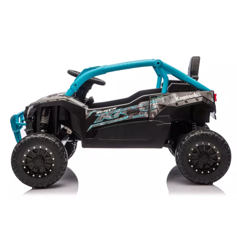 LEAN CARS Kawasaki JS330 24V 5Ah Black and Blue Battery Car