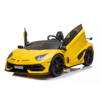 LEAN CARS Lamborghini Aventador SX2028 elektrinis važinėjamas automobilis vaikams, geltonas