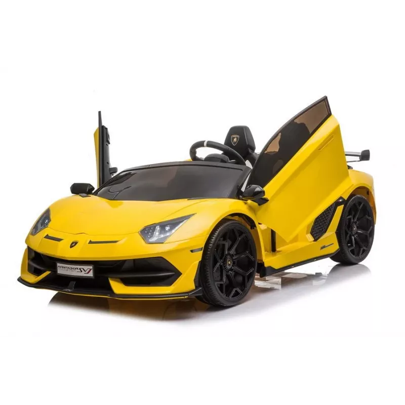 LEAN CARS Lamborghini Aventador SX2028 elektrinis važinėjamas automobilis vaikams, geltonas