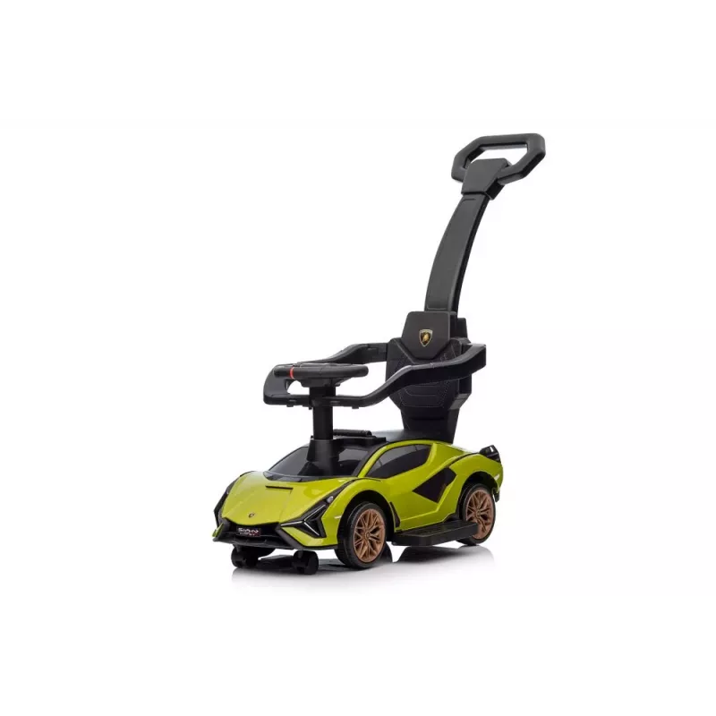 LEAN CARS Lamborghini QLS-996T važinėjamas su stūmikliu, žalias