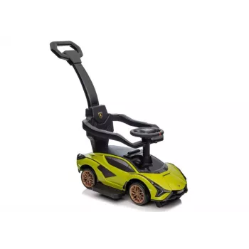 LEAN CARS Lamborghini QLS-996T važinėjamas su stūmikliu, žalias