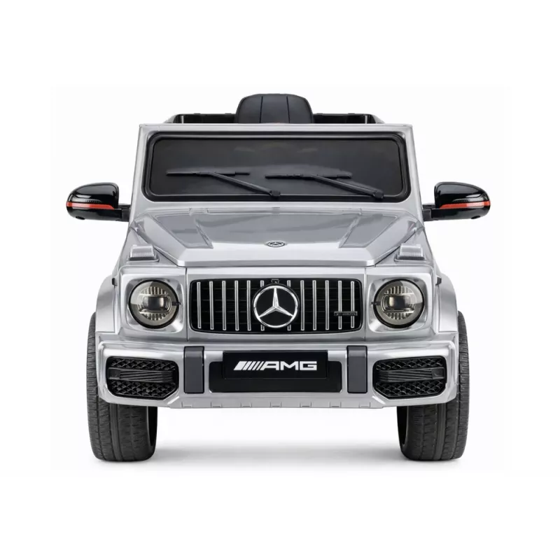 LEAN CARS Mercedes AMG G 63 sidabrinis dažytas baterijomis varomas automobilis