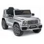 LEAN CARS Mercedes AMG G 63 sidabrinis dažytas baterijomis varomas automobilis