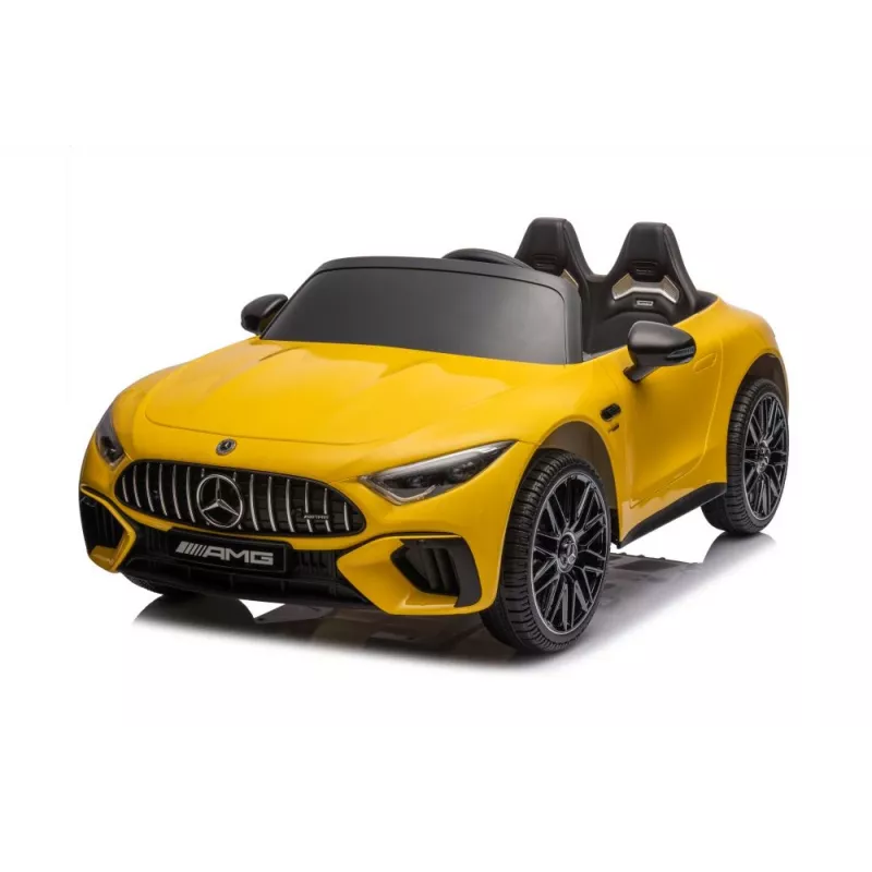 LEAN CARS Mercedes AMG SL63 baterinis automobilis, geltonai dažytas