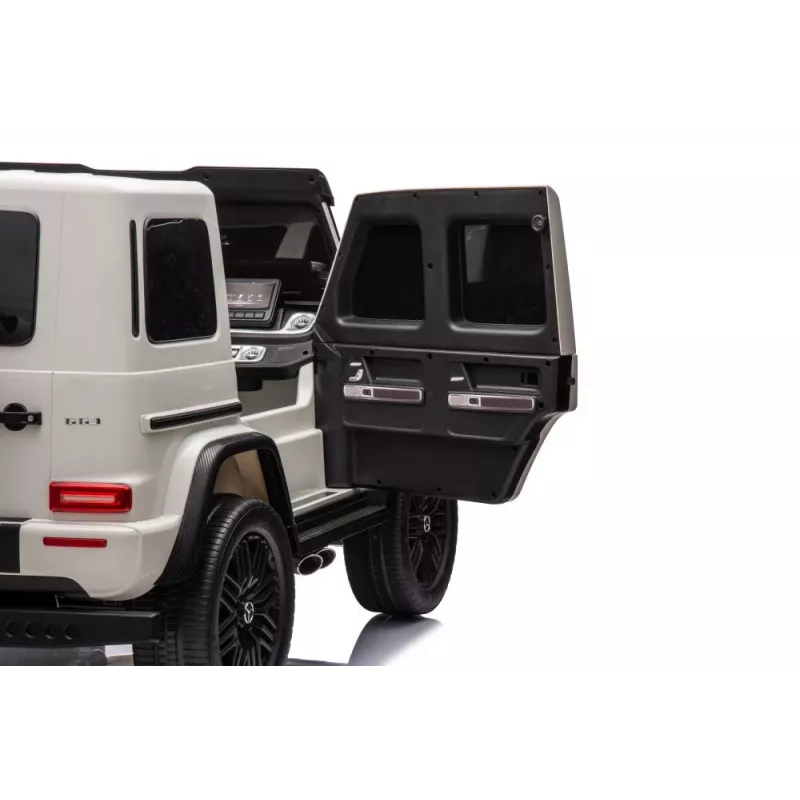 LEAN CARS Mercedes G63 XXL 24V akumuliatorinis automobilis Baltas