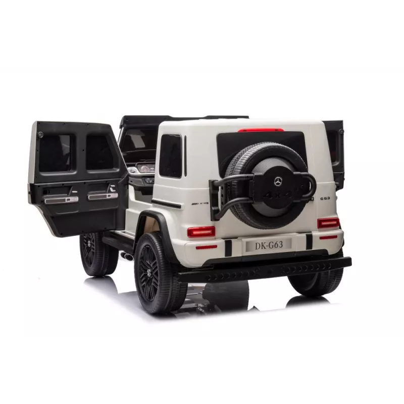 LEAN CARS Mercedes G63 XXL 24V akumuliatorinis automobilis Baltas