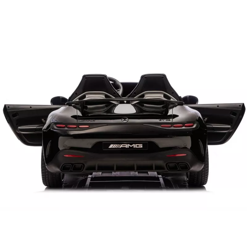 LEAN CARS Mercedes GT63 AMG DK-GT63 24V LCD Battery-Operated Car with Silent Engine Black