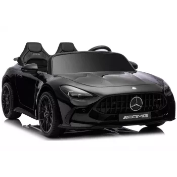 LEAN CARS Mercedes GT63 AMG DK-GT63 24V LCD Battery-Operated Car with Silent Engine Black