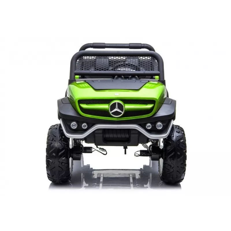 LEAN CARS Mercedes Unimog 12V elektrinis važinėjamas automobilis, žalias